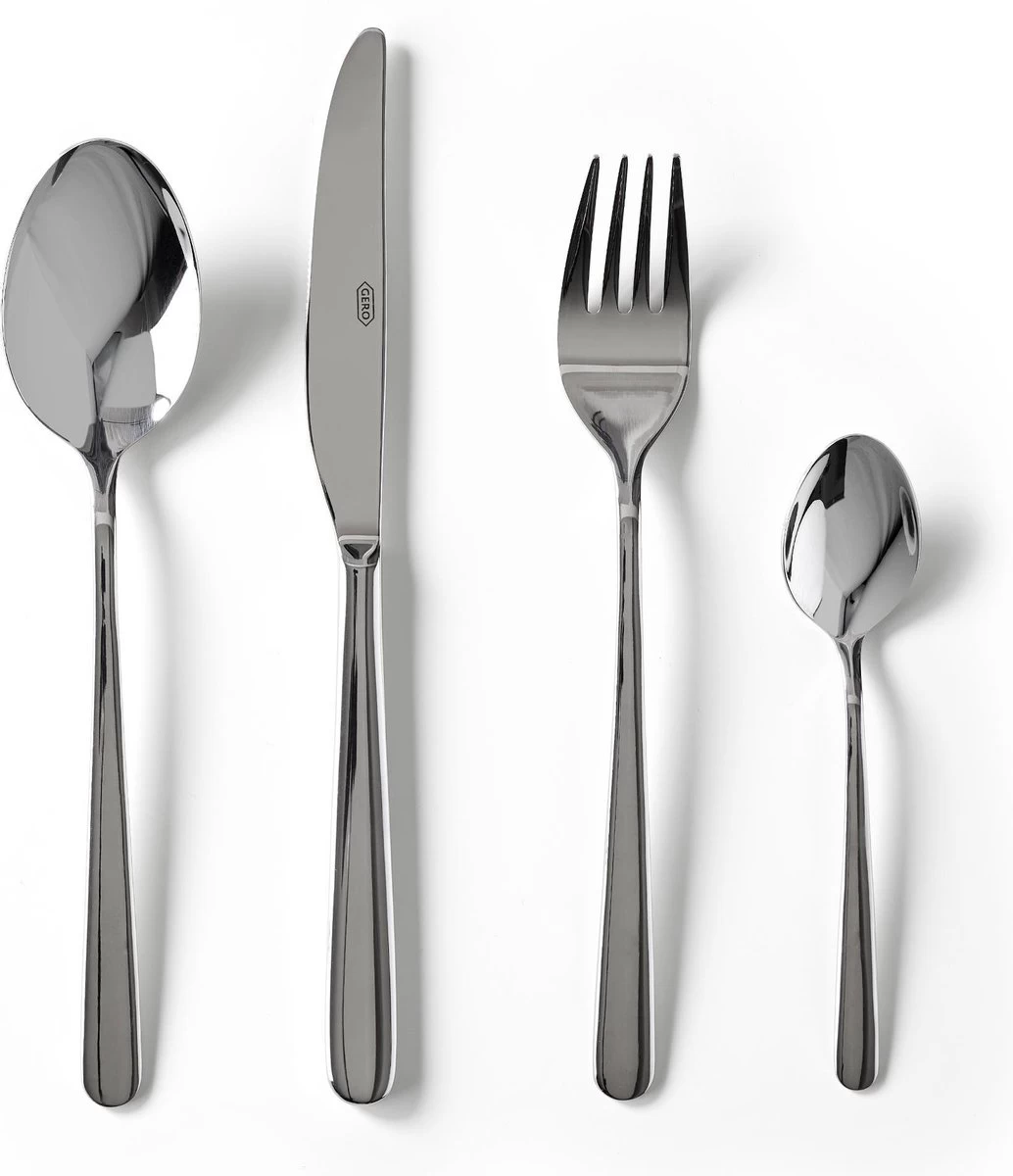 Gero Ellen Bestekset - 24 Stuks - 6 Persoons - Glanzend Staal