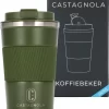 Castagnola Design RVS Koffiebeker To Go - Groen - 380ml - Thermosbeker - Theebeker