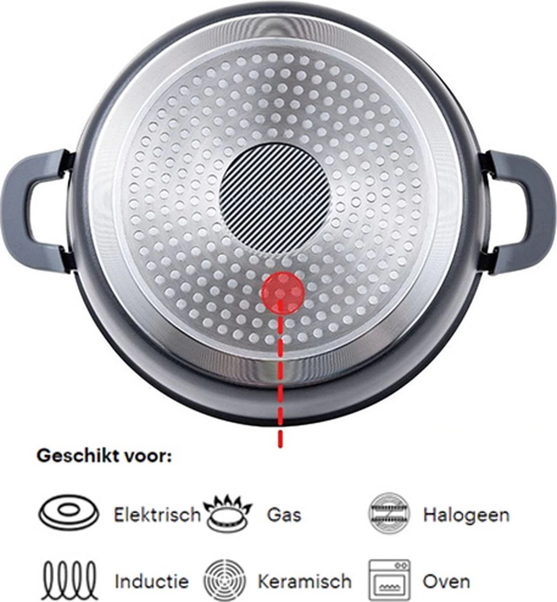 Cheffinger 28cm Lage Kookpot / Braadpan - CF-SC28 - Afbeelding 5
