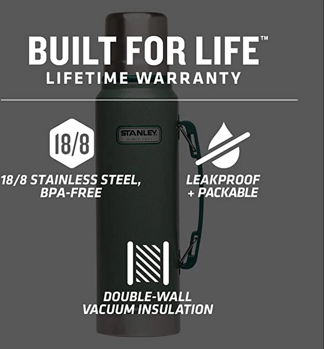 Stanley The Legendary Classic Bottle 1,40L - Thermosfles - Hammertone Green - Afbeelding 6