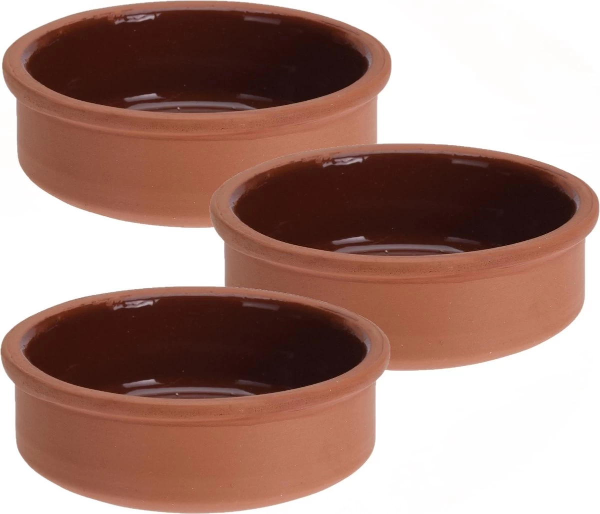 Merkloos 12x Tapas Schaaltjes 500 Ml Terracotta 12 Cm - Keukenbenodigdheden - Kookbenodigdheden - Tafel Dekken - Tapasschaaltjes - Tapas/snacks/hapjes Bereiden En Serveren - Afbeelding 2