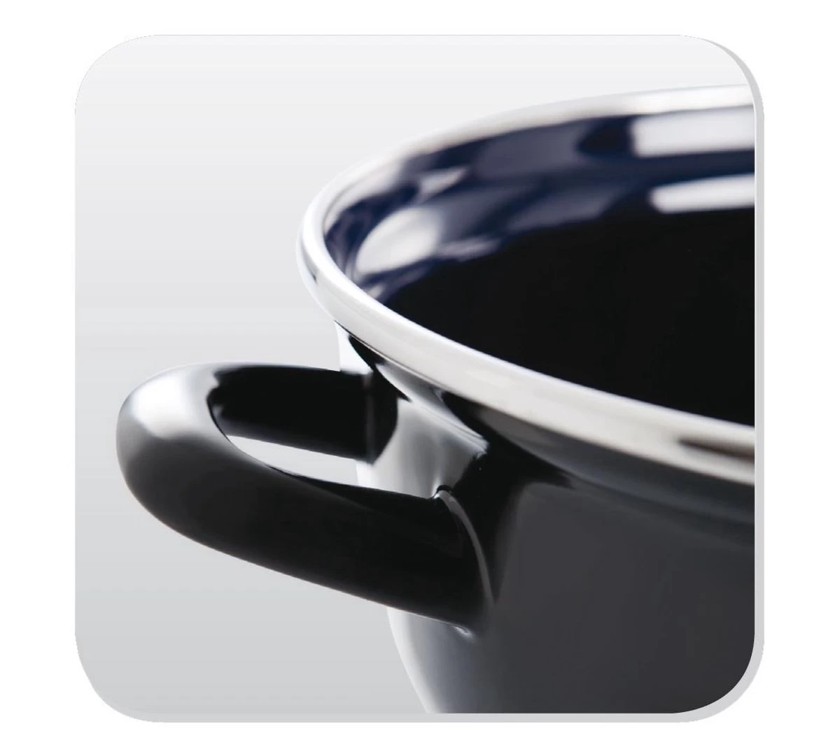 BK Fortalit Frituurpan Ø24 Cm - Zwart - Emaille - Inductie - Afbeelding 3