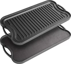 Nuovva Dubbelzijdig Gietijzeren Grillplaat - 50cm X 26cm