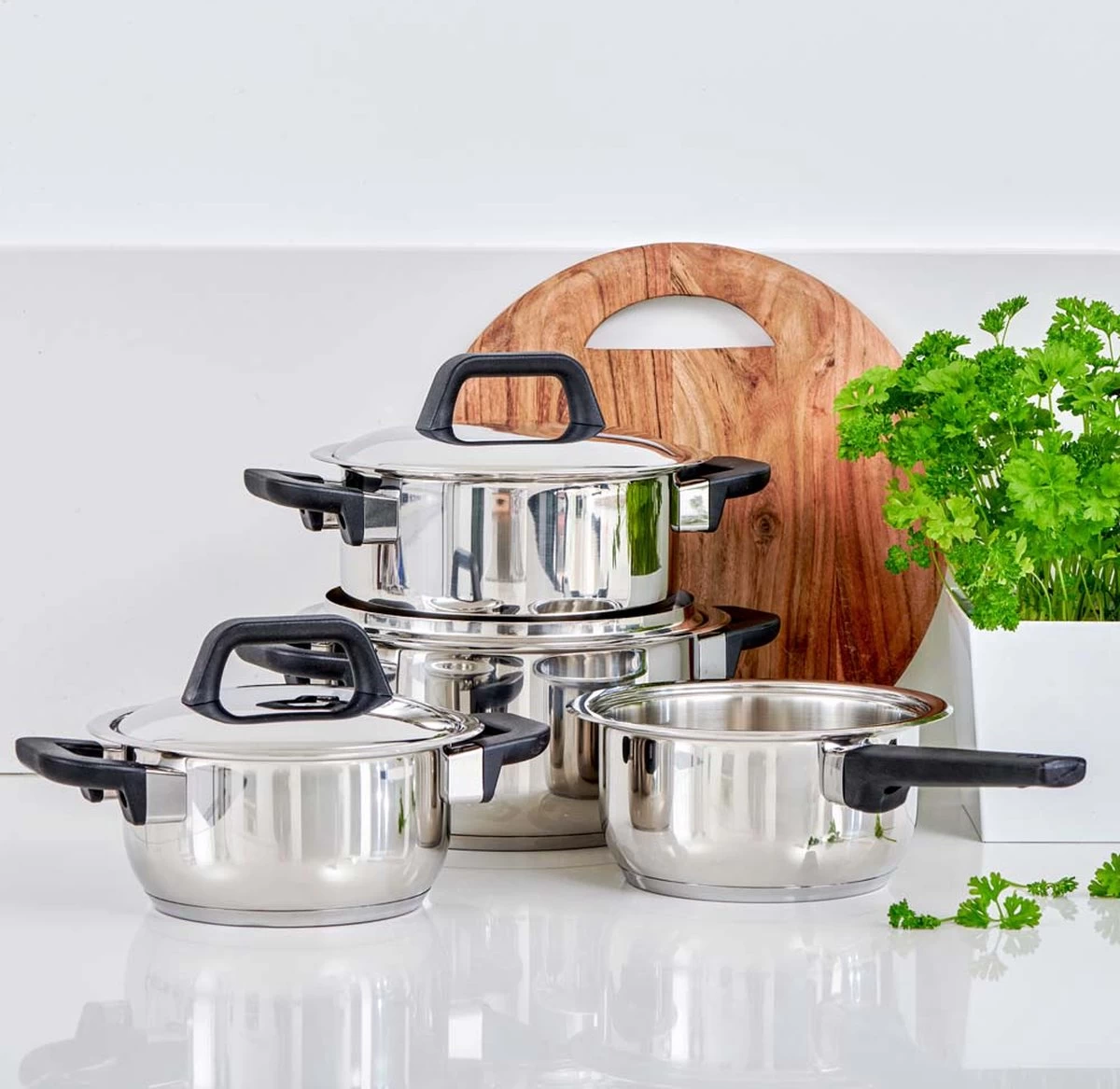 Gero Erik Kookpannenset - 4-delig - RVS - Inductie - Afbeelding 6