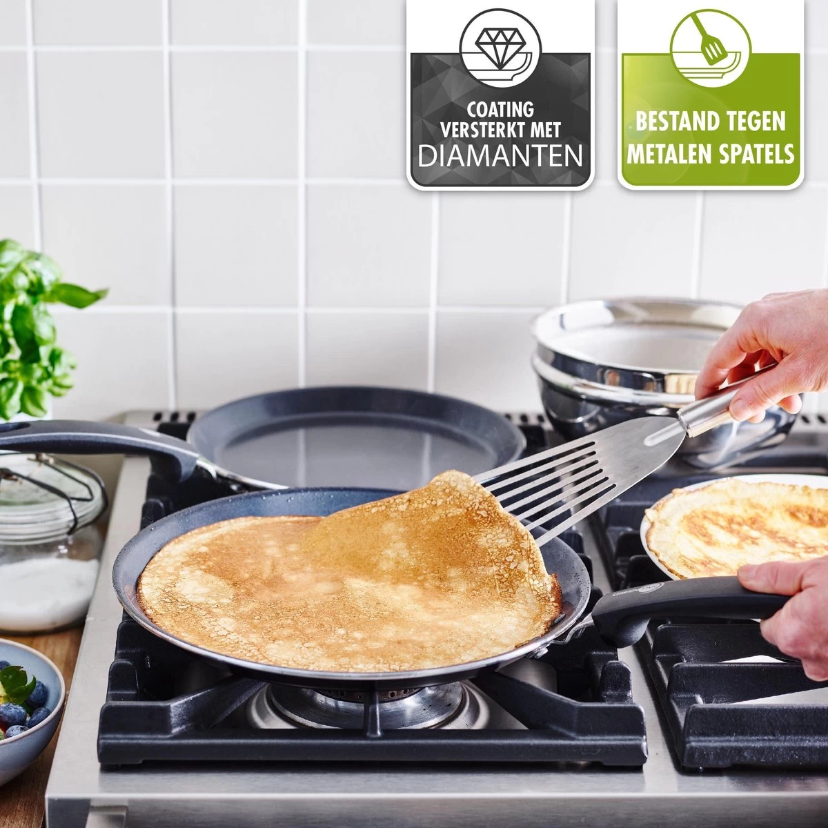 GreenPan Essentials Pannenkoekenpan 24cm - Zwart - Inductie - PFAS-vrij - Afbeelding 11
