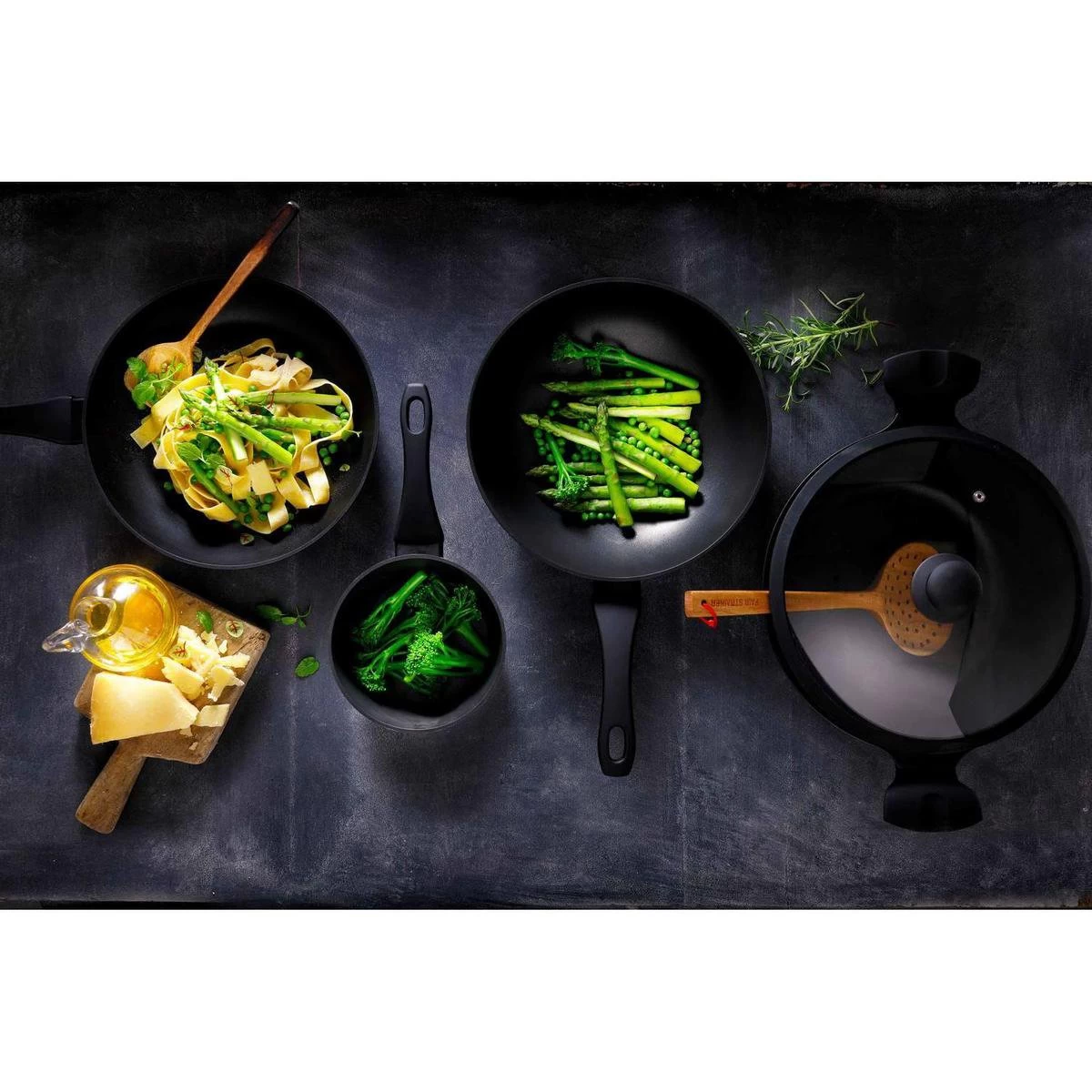 Mammoet Essentials Vesucio Braadpan - 28cm - Anti-aanbaklaag - Met Deksel - Afbeelding 3