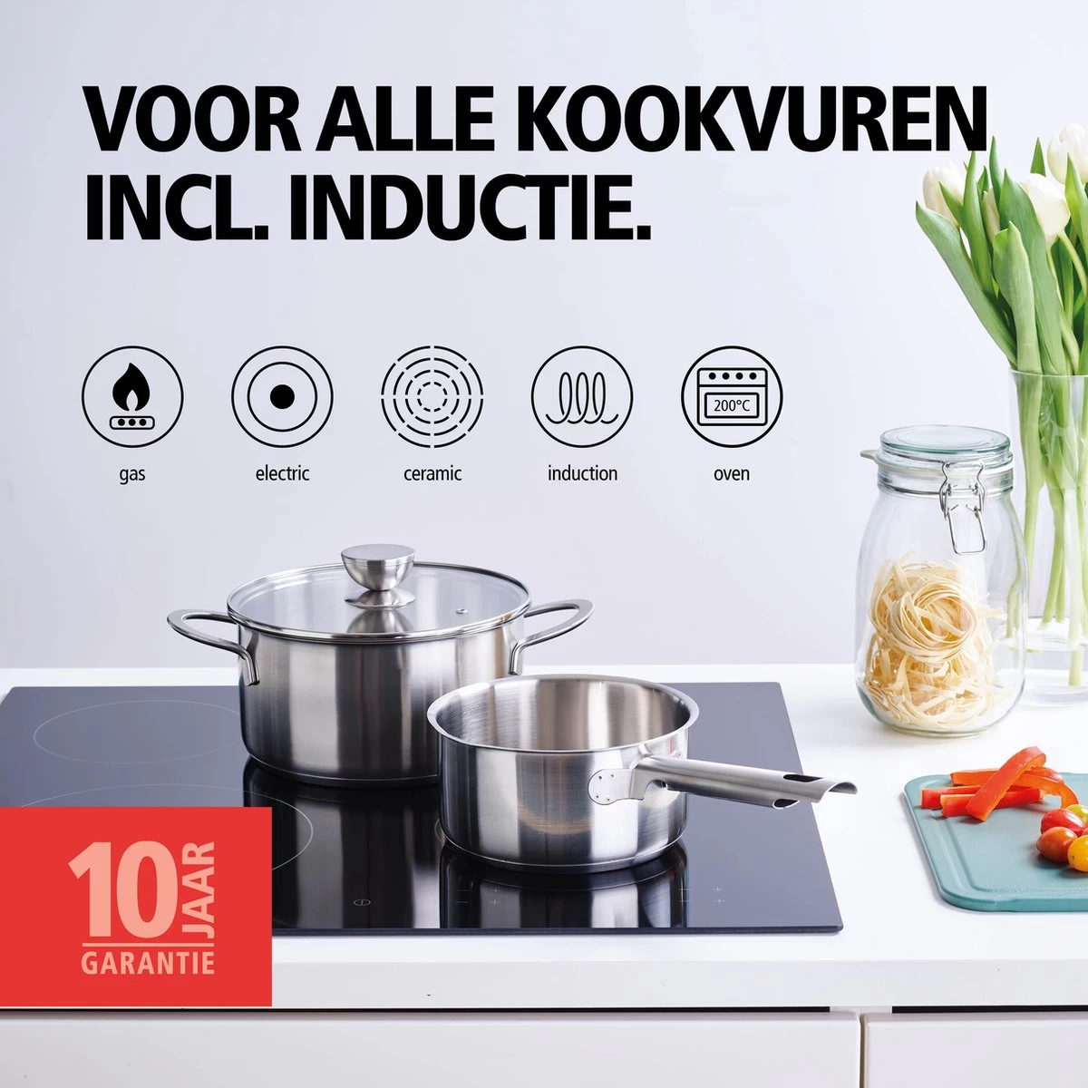 Brabantia Futura Kookpannenset - 4 Delig - RVS - Afbeelding 2