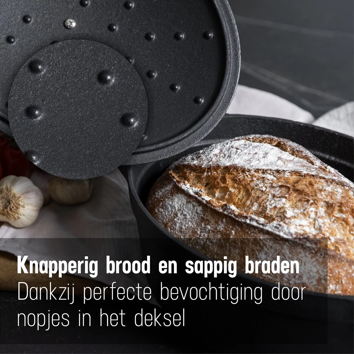 Gietijzeren Braadpan - Sudderpan Zwart Van Daumonet - Ovaal - Ø 29 Cm - 3 Liter - 100% PFAS & PFOA Vrij - Emaille - Geschikt Voor Alle Warmtebronnen - Elektrisch - Gas - Halogeen - Inductie - Keramisch - Vaatwasserbestendig - Afbeelding 3