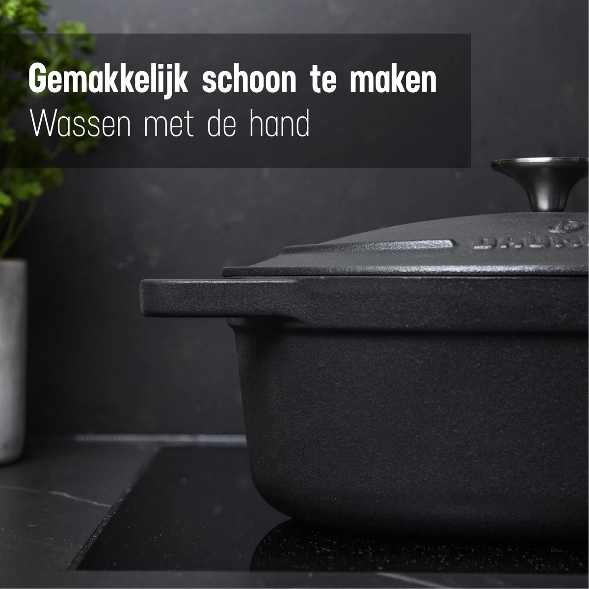 Gietijzeren Braadpan - Sudderpan Zwart Van Daumonet - Ovaal - Ø 29 Cm - 3 Liter - 100% PFAS & PFOA Vrij - Emaille - Geschikt Voor Alle Warmtebronnen - Elektrisch - Gas - Halogeen - Inductie - Keramisch - Vaatwasserbestendig - Afbeelding 5