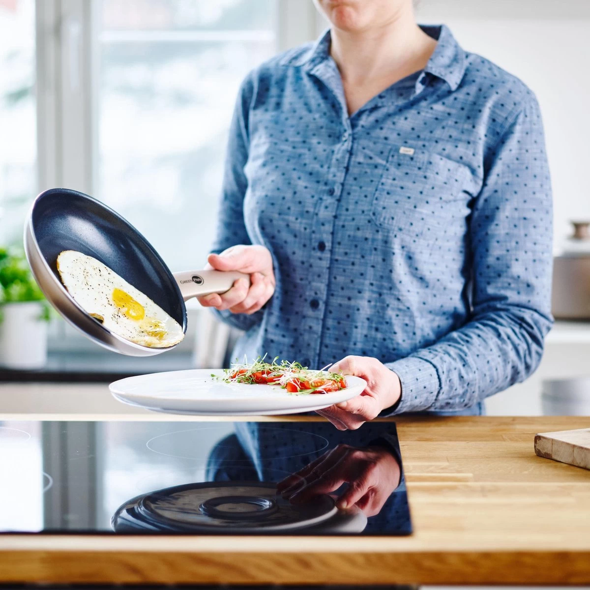 GreenPan Cambridge Koekenpan 20cm - Brons - Inductie - PFAS-vrij - Afbeelding 6