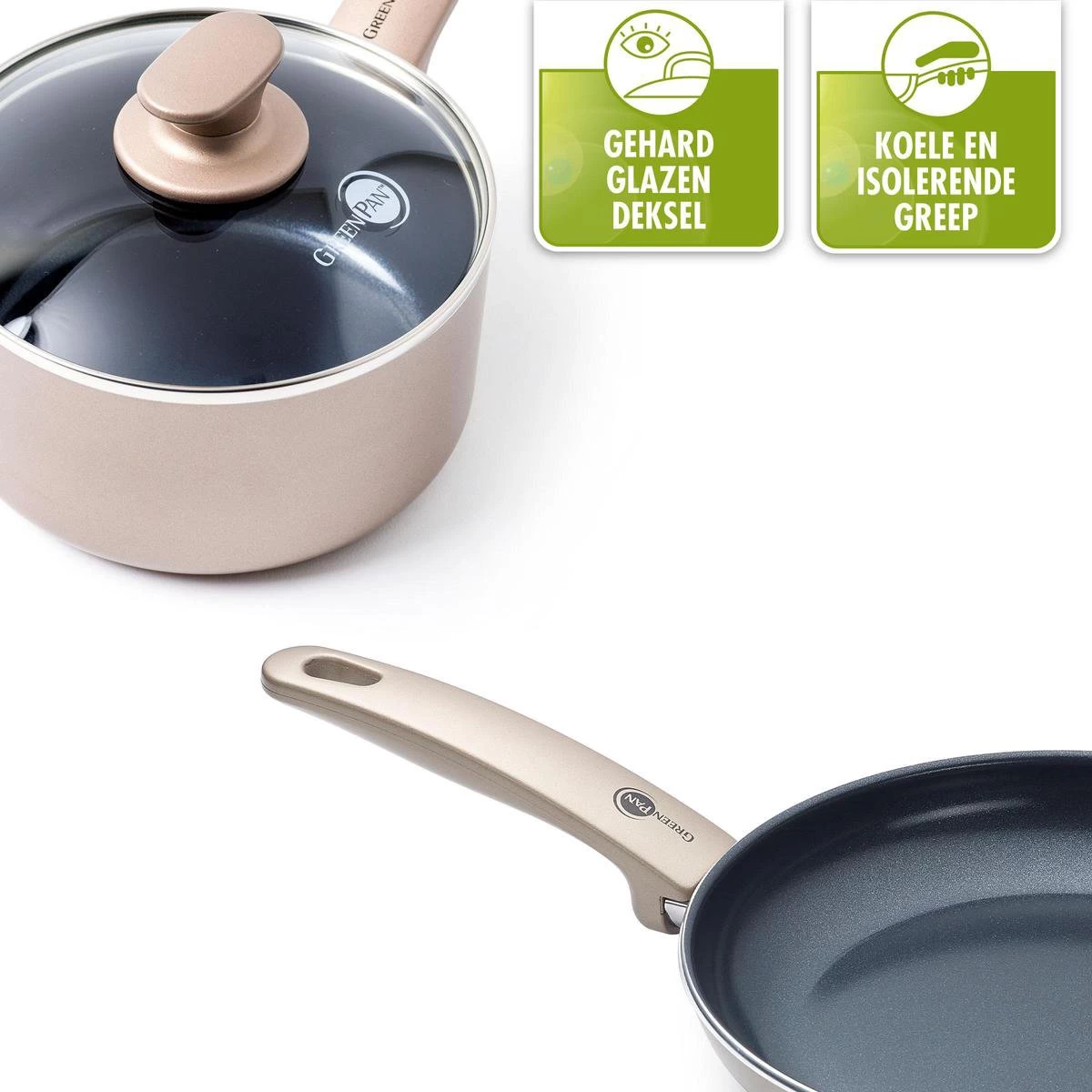 GreenPan Cambridge Koekenpan 20cm - Brons - Inductie - PFAS-vrij - Afbeelding 11