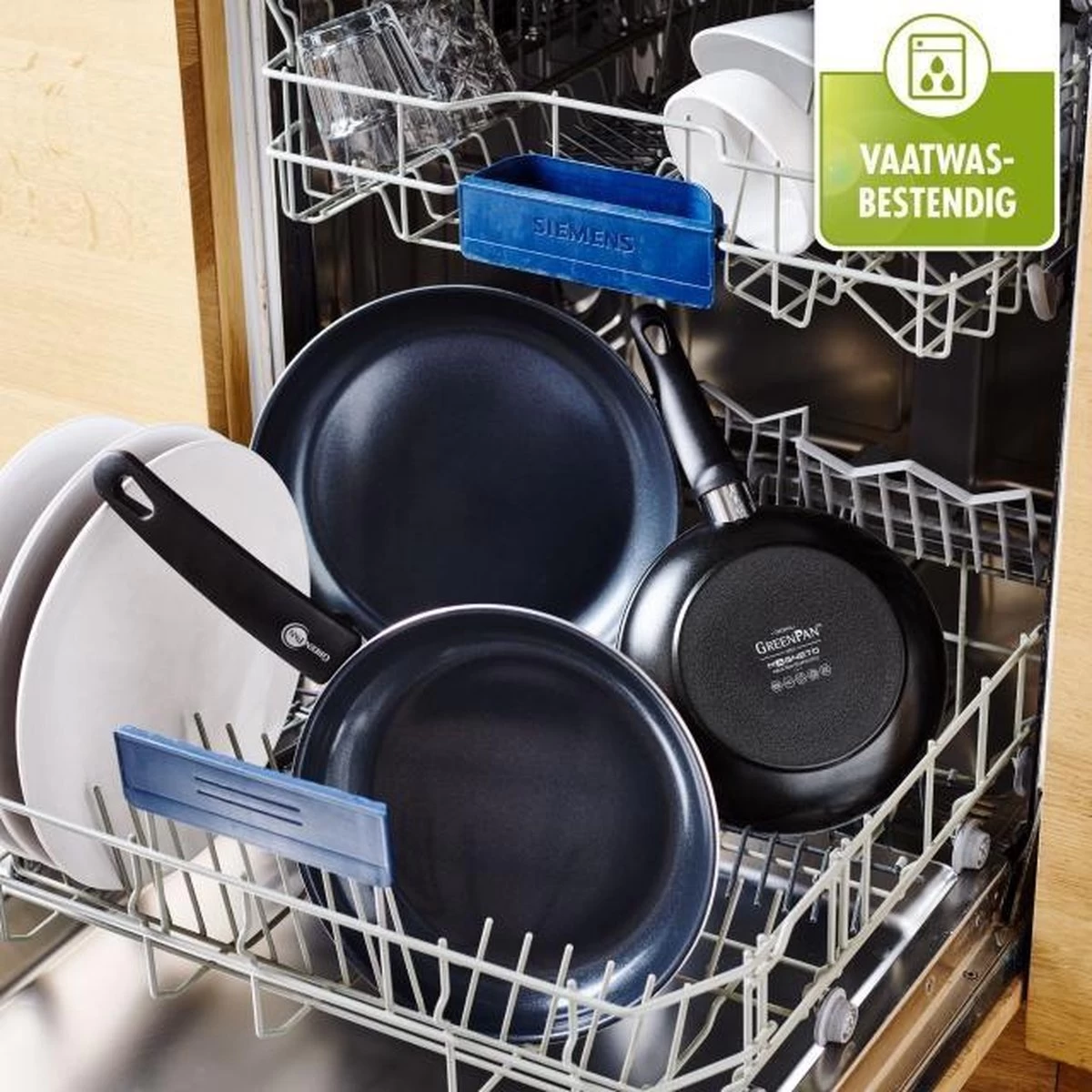 GreenPan Cambridge Hapjespan Met Deksel 24cm - Zwart - Inductie - PFAS-vrij - Afbeelding 3