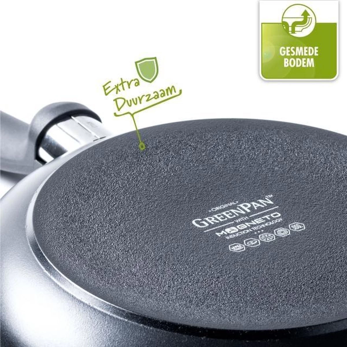 GreenPan Cambridge Hapjespan Met Deksel 24cm - Zwart - Inductie - PFAS-vrij - Afbeelding 18