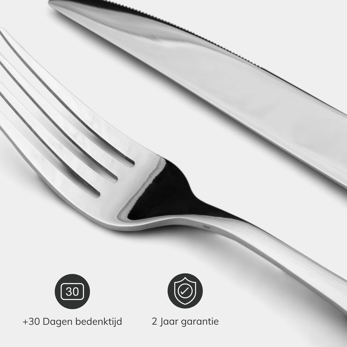 Deleca 12 Persoons Bestekset (72-delig) - Lepels, Messen, Vorken & Steakmessen - Vaatwasserbestendig - Zilver / RVS - Afbeelding 2