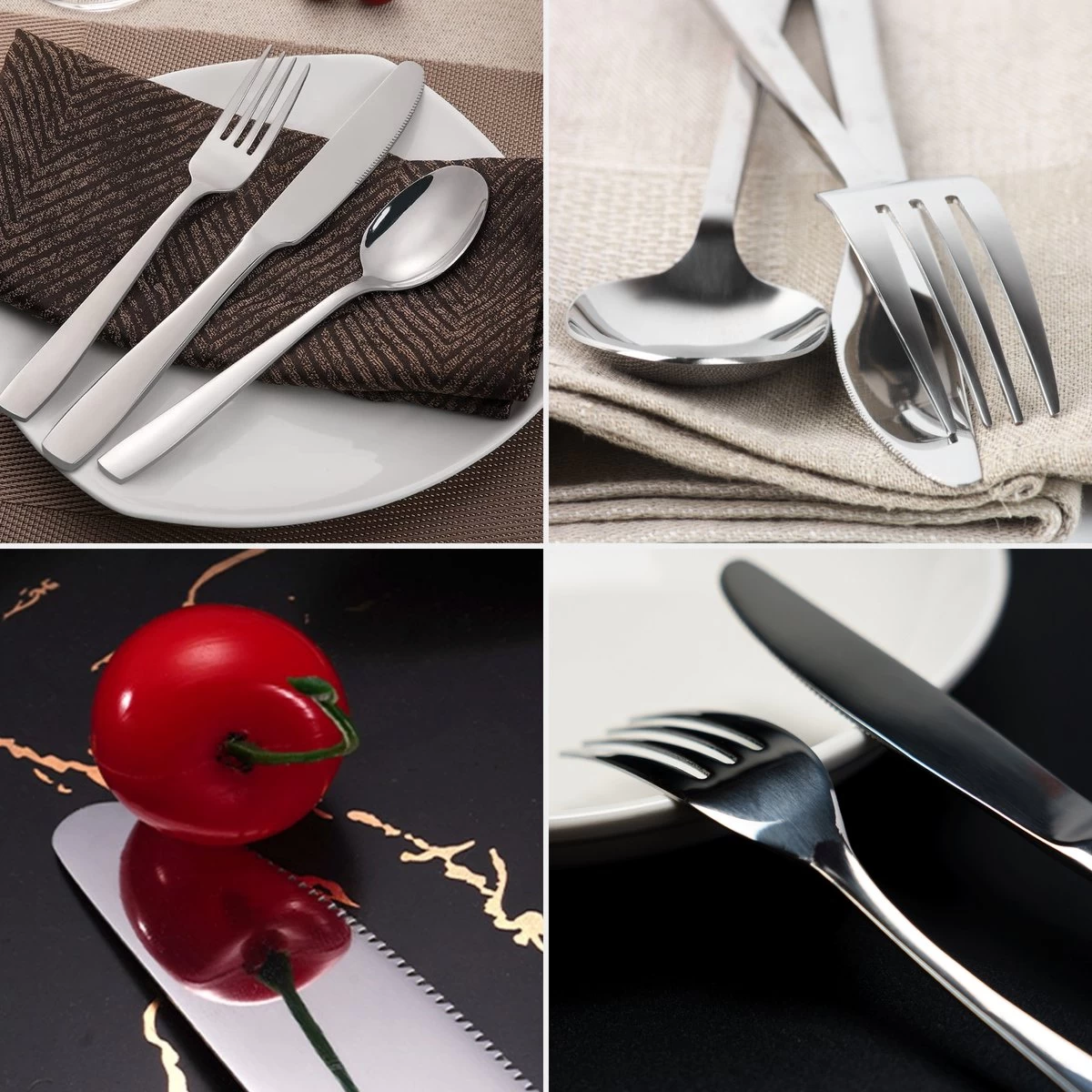 Deleca 12 Persoons Bestekset (72-delig) - Lepels, Messen, Vorken & Steakmessen - Vaatwasserbestendig - Zilver / RVS - Afbeelding 4