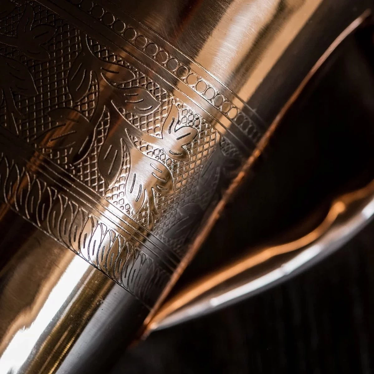 Puur Koperen Kan Bloempatroon - 1,5 Liter - Afbeelding 7