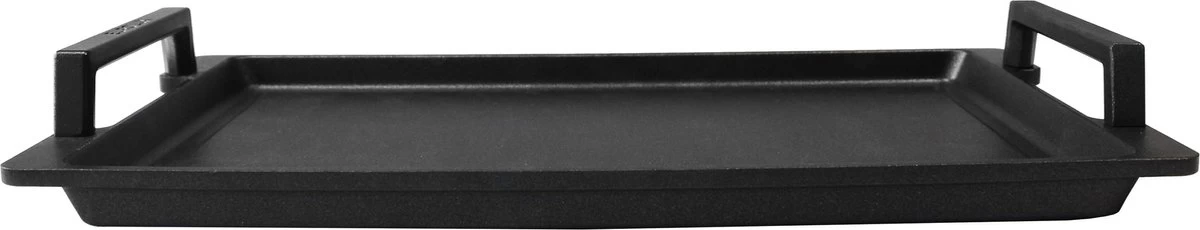 Eurolux Teppanyaki Plaat Met Grepen - 41 X 24 X 2.5 Cm - Zwart - Aluminium - Geschikt Voor Alle Warmtebronnen - Afbeelding 3