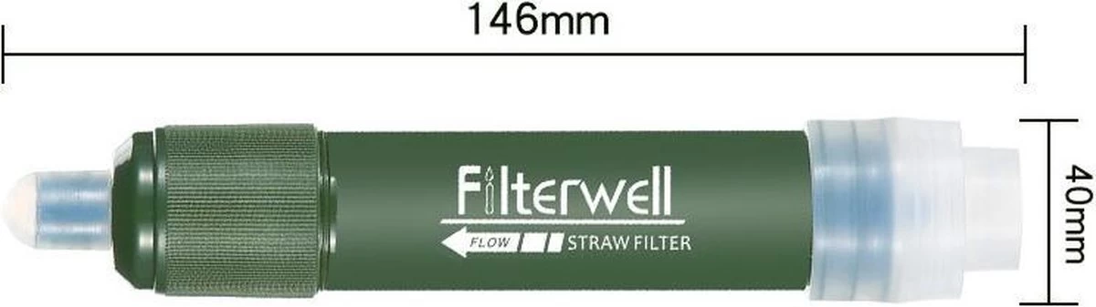 Merkloos Fllterwell Waterfilter - Survival - Zuiver & Schoon Drinkwater - Lichtgewicht - Water Filter - Outdoor - Hiking & Wandelen - Afbeelding 5