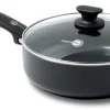 GreenPan Cambridge Hapjespan Met Deksel 24cm - Zwart - Inductie - PFAS-vrij