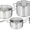 Tefal Virtuoso Pannenset 5 Delig - Hoge Kookpan Ø 22 Cm + Steelpan Ø 16 Cm + Kookpannen Ø 18/20/24 Cm