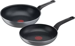 Tefal Easy Plus Pannenset - Koekenpan Ø 24 Cm + Wokpan Ø 28 Cm - Niet Geschikt Voor Inductie