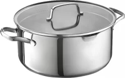 Masterchef - RVS Braadpan Met Glazen Deksel - 20 Cm