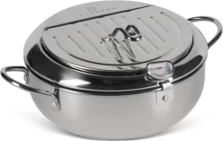 Edënbërg Classic Line - Japanse Frituurpan Met Thermometer - 3.4 Liter - Friteuse/Frituurpot RVS