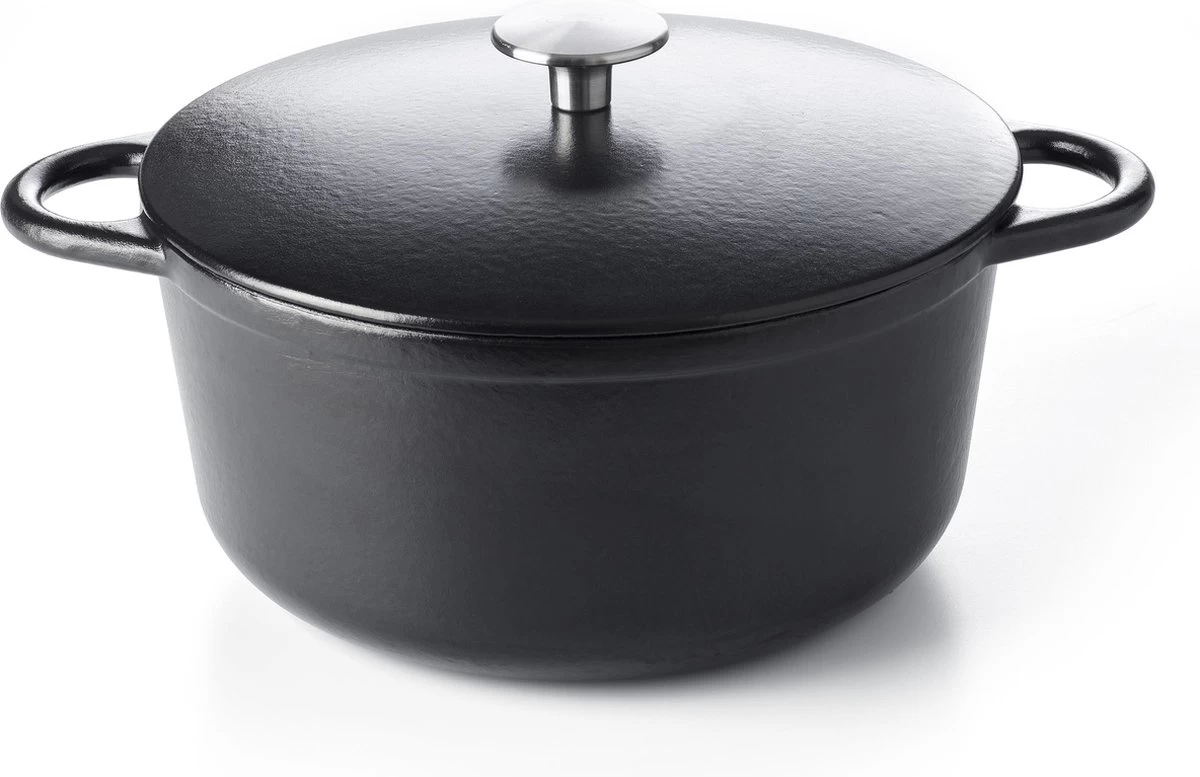 Gero Mads Braadpan Ø 24 Cm - Zwart - Gietijzer - Inductie