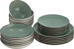 Lite-Body Serviesset Hermes - Mintgroen Spikkel - 6 Personen - 24 Delig