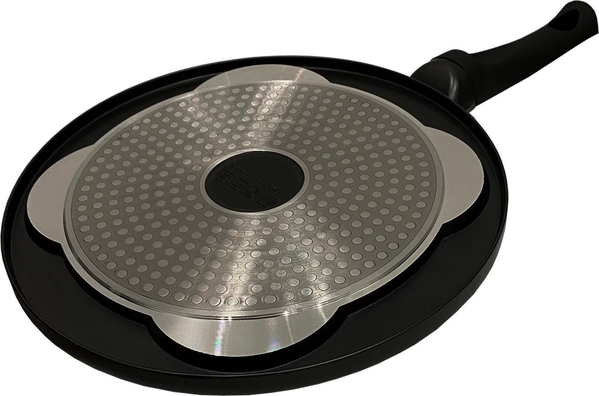 Cheffinger Crêpemaker Pancake - Ø 26 Cm - Geschikt Voor Inductie - Koudgreep - Zwart - Afbeelding 2