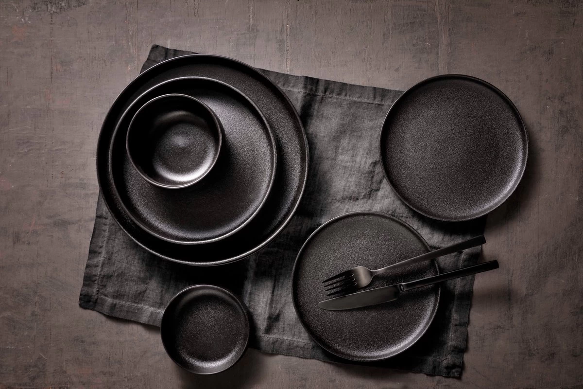 Maastricht Porselein Serviesset Universe Porselein 6-persoons 24-delig Zwart - Afbeelding 11