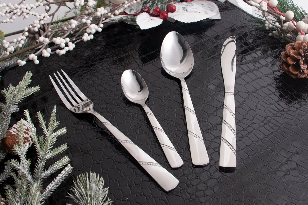 Swiss Pro+ Bestekset In Koffer-72 Delig-12 Persoons-Zwitsers Kwaliteit-Complete Set-100% Roestvrijstaal-Modern - Afbeelding 12