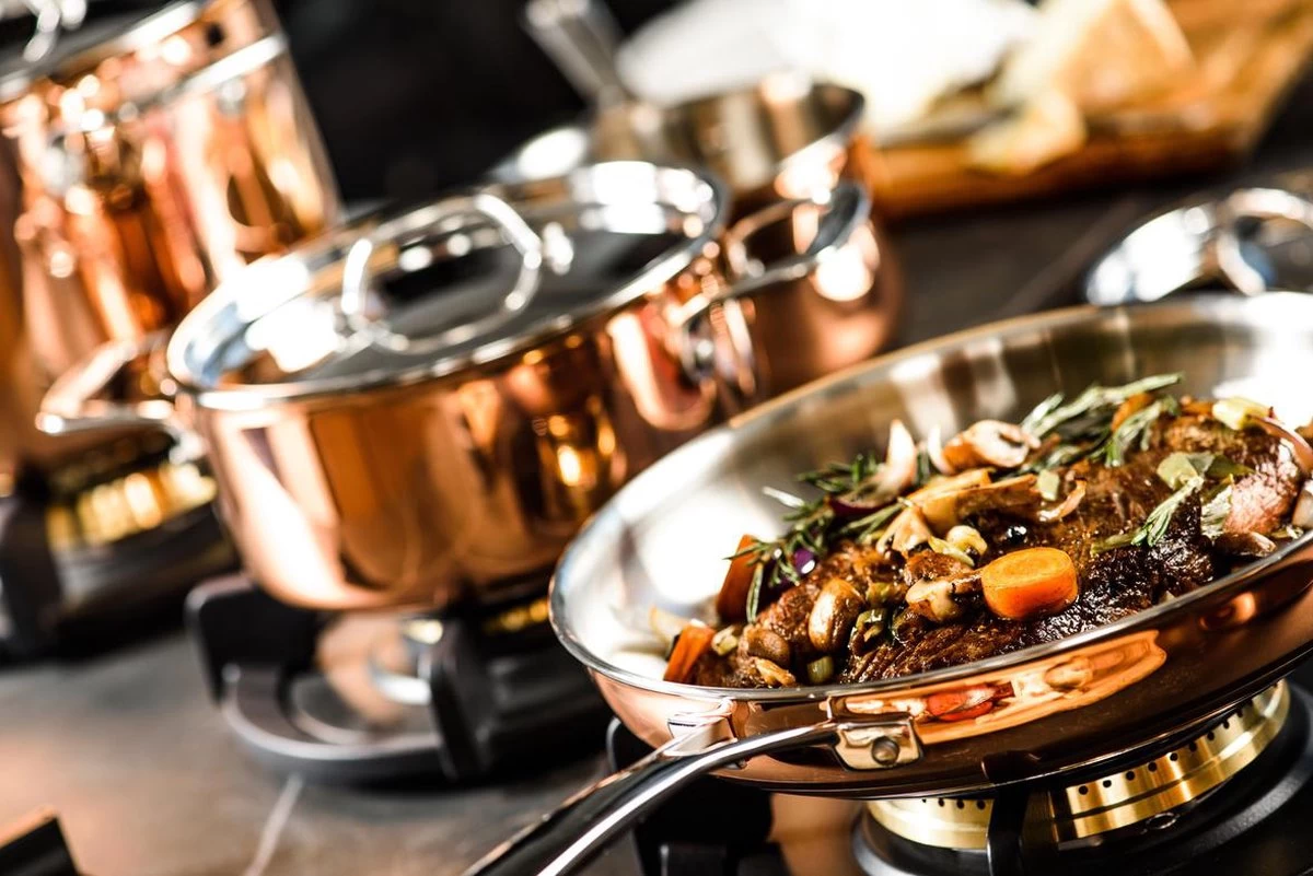 Koekenpan Ø26cm Met Deksel - Inductie - Koper - DUCQ - Afbeelding 9