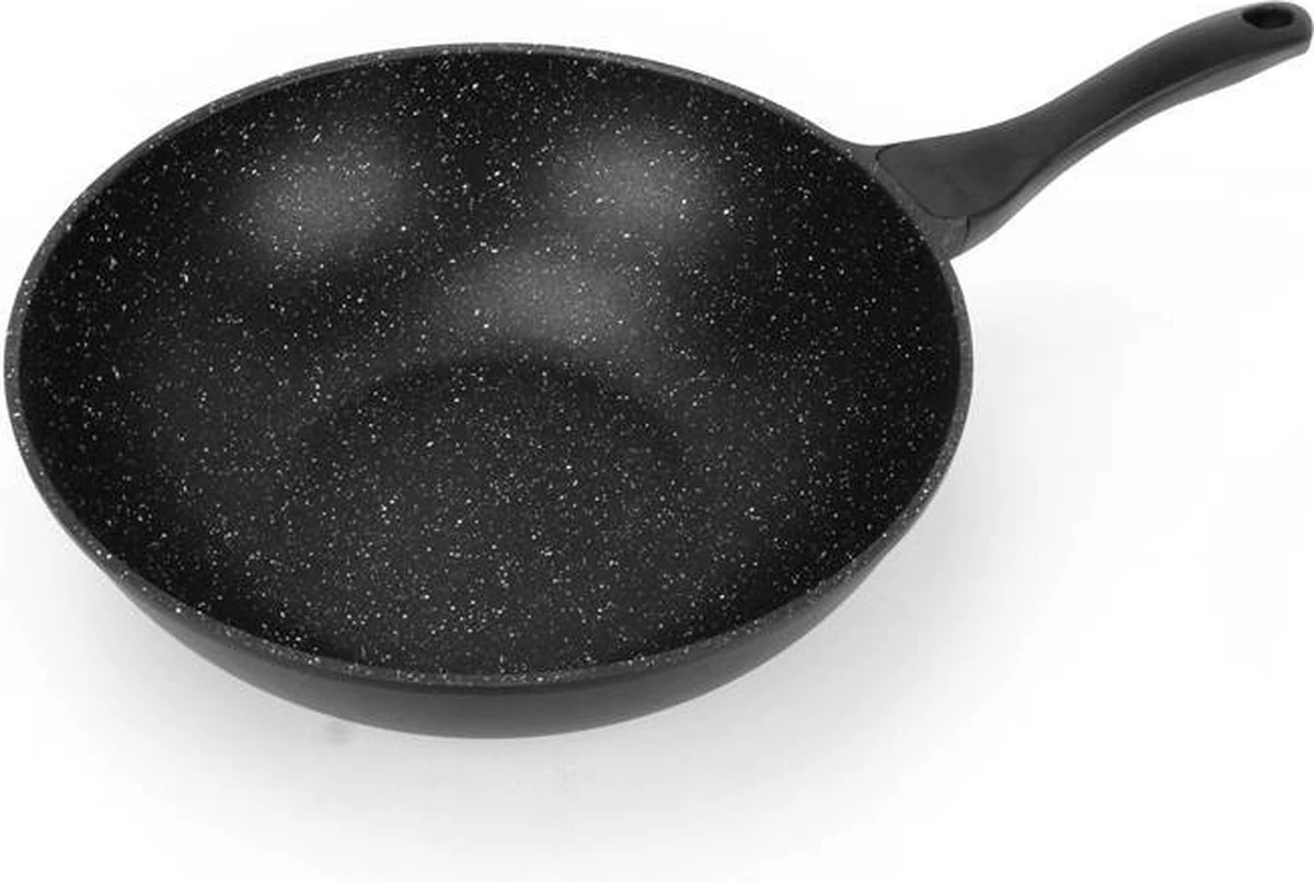 Swiss Pro+ Wokpan - Met Glazen Deksel - 28cm - Zwart - Afbeelding 4