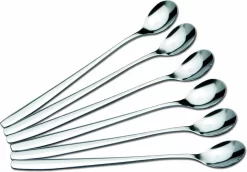 Dessertlepels - Cocktaillepels - IJslepels - Latte Macchiato Lepels - Yoghurtlepels - Set Van 6 Stuks -RVS (18/0) -19 Cm