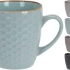 Excellent Houseware Set Van 8x Stuks Luxe Gekleurde Stoneware Bekers/koffiekopjes 200 Ml - Kopjes/koffiebekers