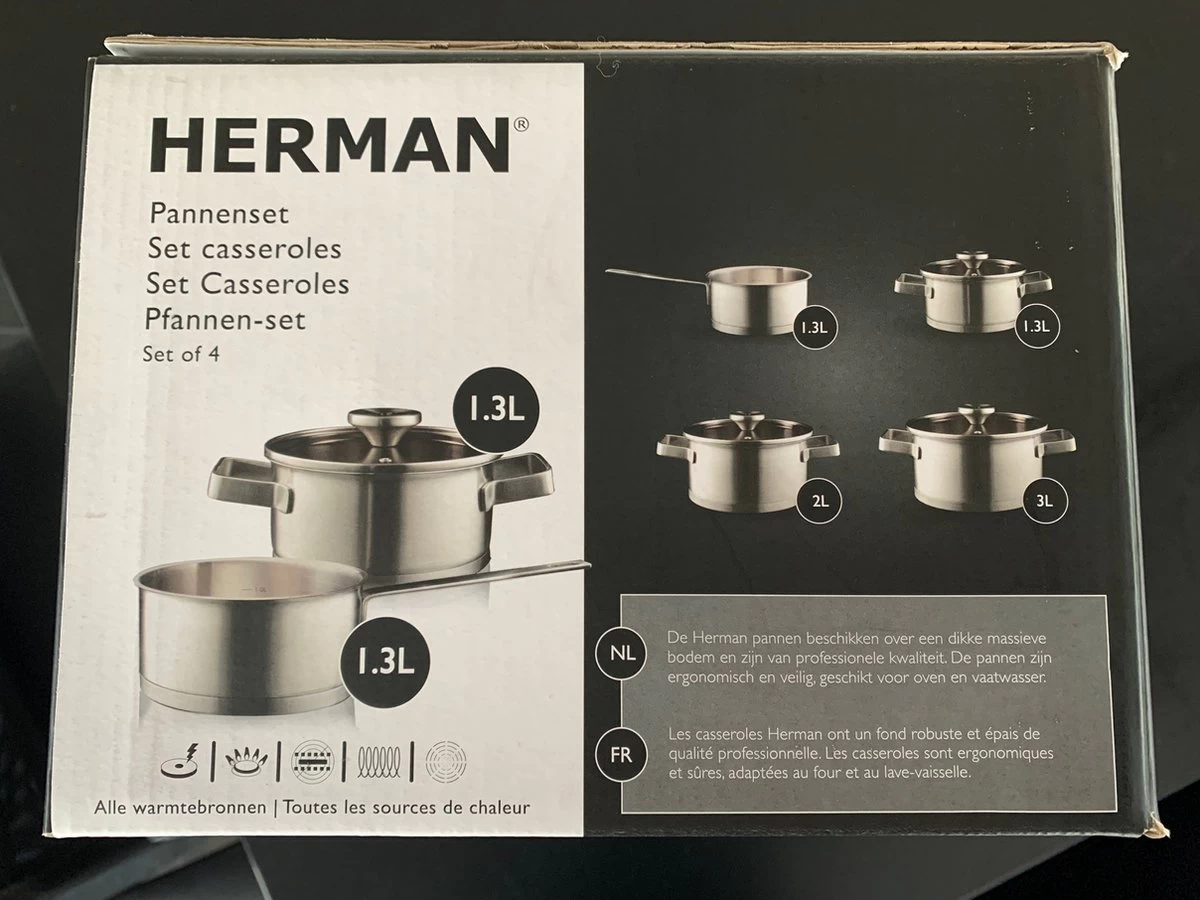 Herman Den Blijker 4-delige RVS Pannenset - Afbeelding 4