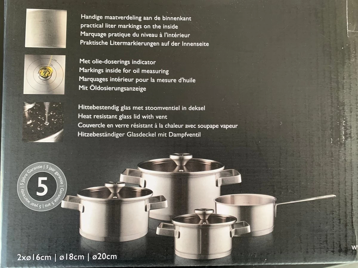 Herman Den Blijker 4-delige RVS Pannenset - Afbeelding 5