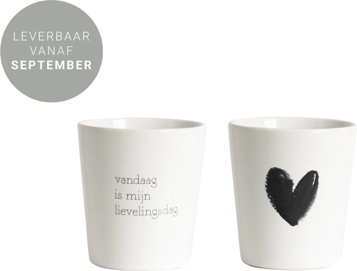 Gusta Mokje Hart-Vandaag Set A 2st Ø7,5x8cm - Afbeelding 2