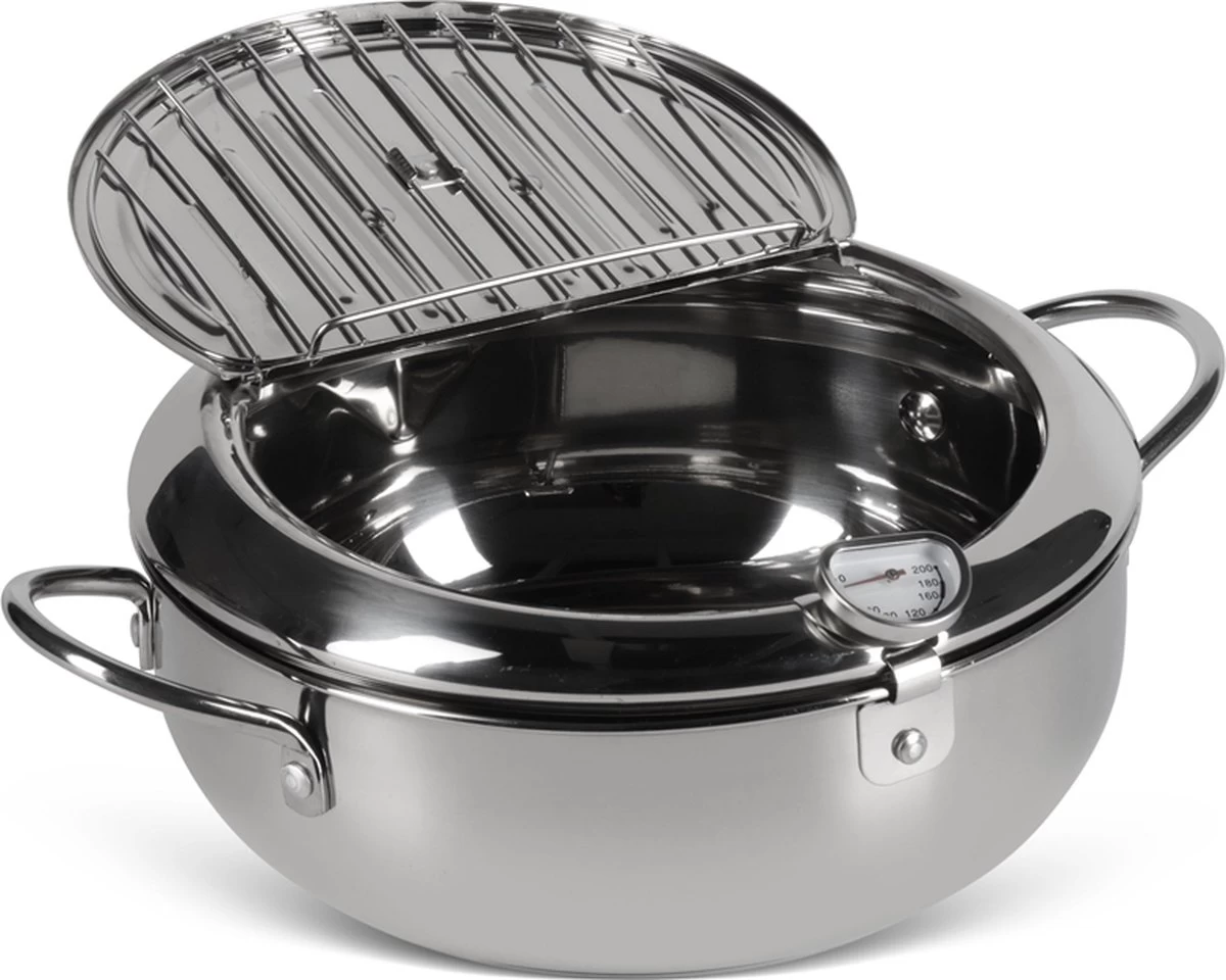 Edënbërg Classic Line - Japanse Frituurpan Met Thermometer - 3.4 Liter - Friteuse/Frituurpot RVS - Afbeelding 7
