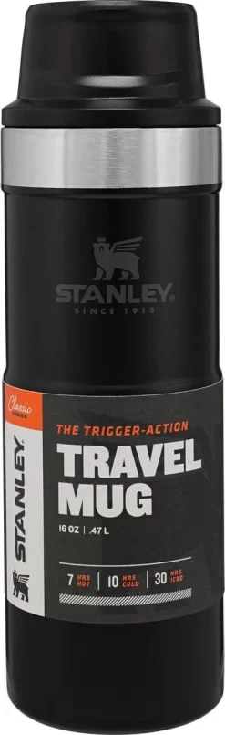 Stanley Trigger-Action Travel Mug 0.47L - Thermosfles - Matt Black