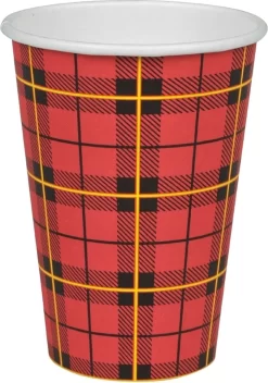 Koffiebeker Schotse Ruit Koffiebeker Karton Superaanbieder 7,5oz/180cc Qualit-iX Doos 2500 Stuks